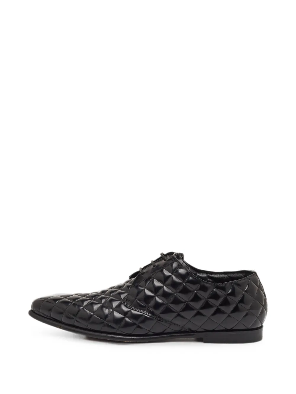 Dolce & Gabbana Pre-Owned quilted leather derby shoes - Nero