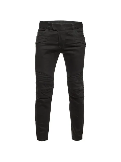 Balmain Pre-Owned vaqueros slim con detalle de canalé