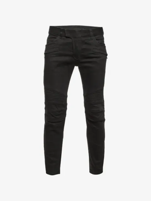 Balmain Pre-Owned ribbed-detail slim-fit jeans
