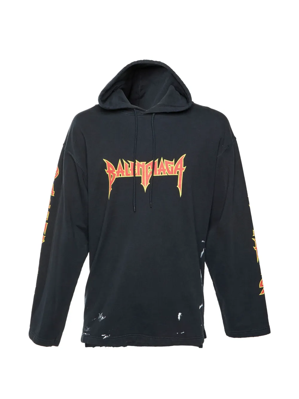 Balenciaga Pre-Owned Unifit distressed hoodie - Nero