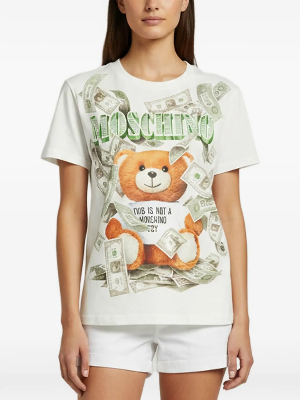 Moschino Pre-Owned Dollar Teddy Bear T-shirt - Toni neutri