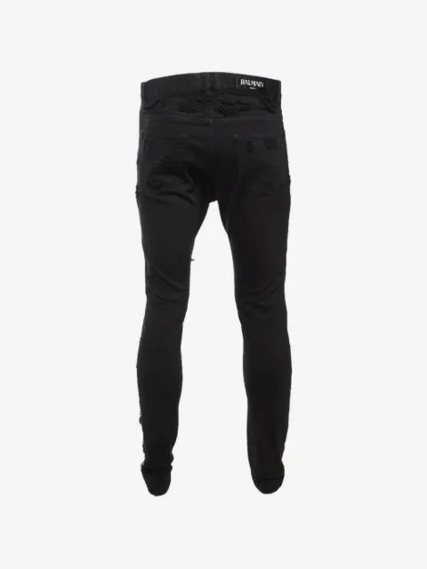 Balmain Pre-Owned Jeans skinny con effetto vissuto