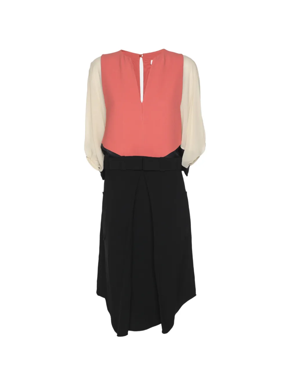 Chloé Pre-Owned color-block midi dress - Nero