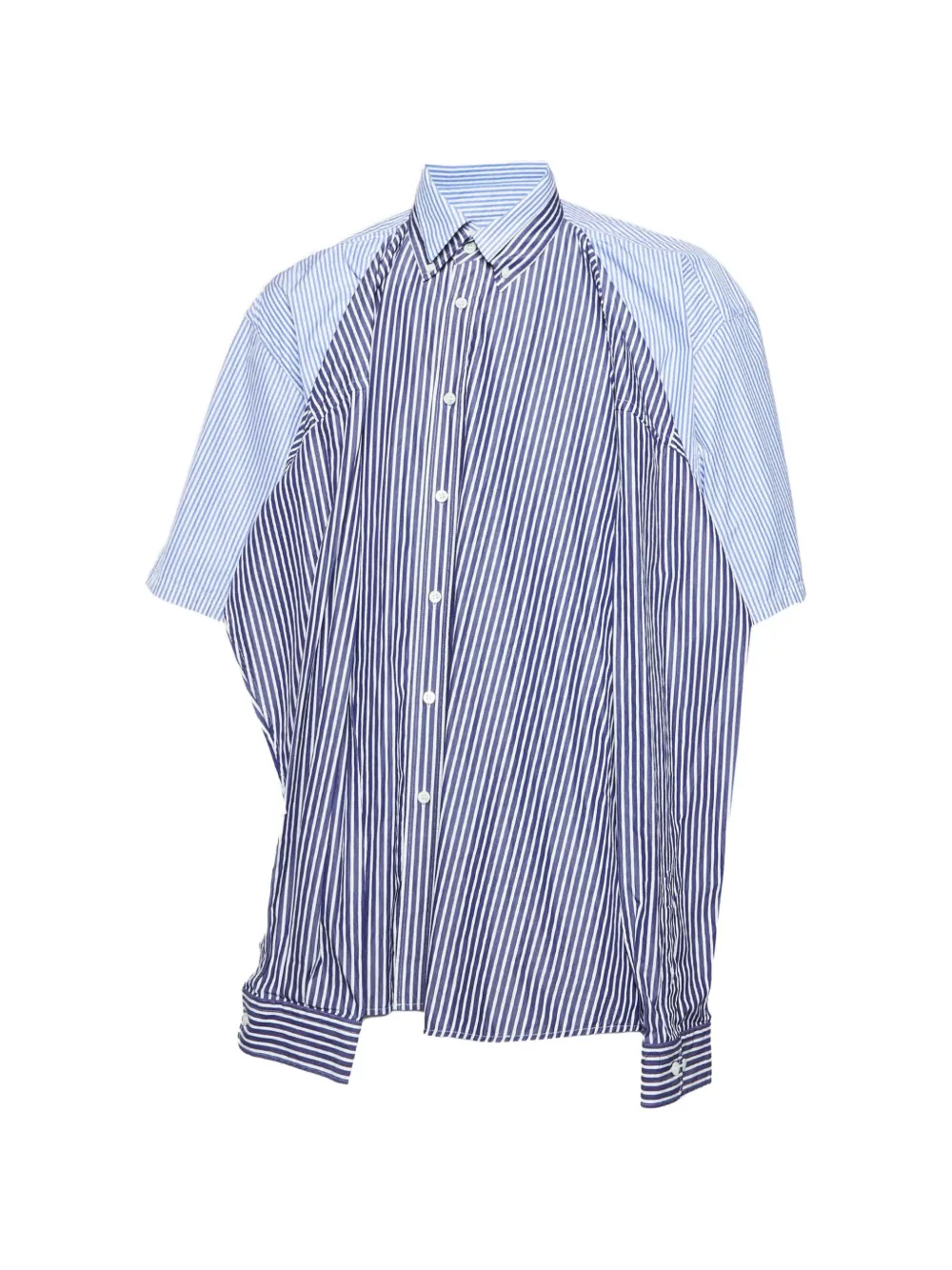 Balenciaga Pre-Owned 2018 double pinstripe oversized shirt - Blu