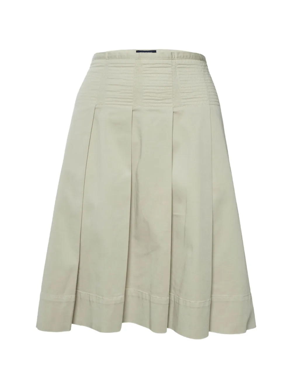 Burberry Pre-Owned pleated cotton denim midi skirt - Toni neutri