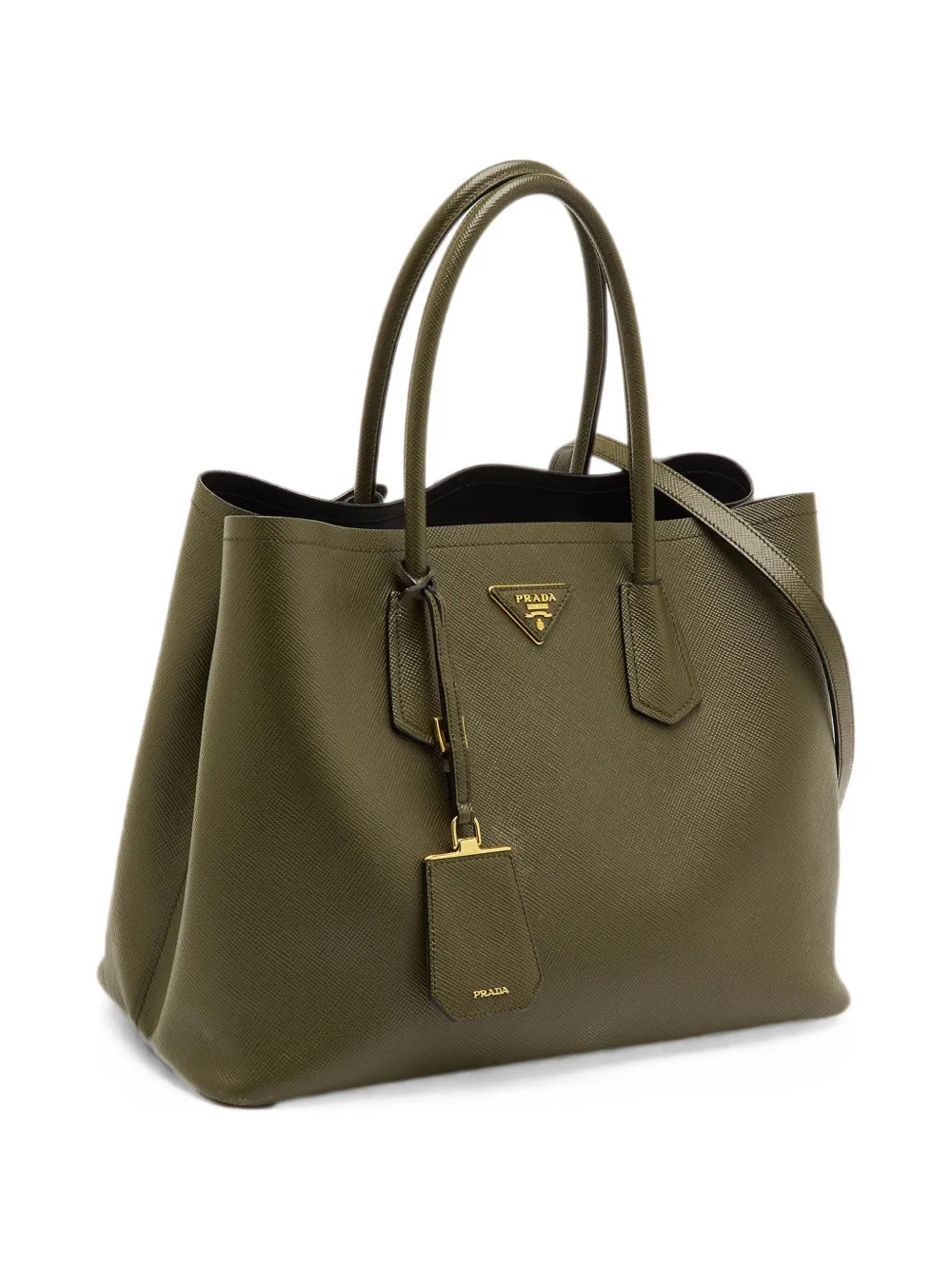 Prada Pre-Owned medium double-handle tote bag - Verde