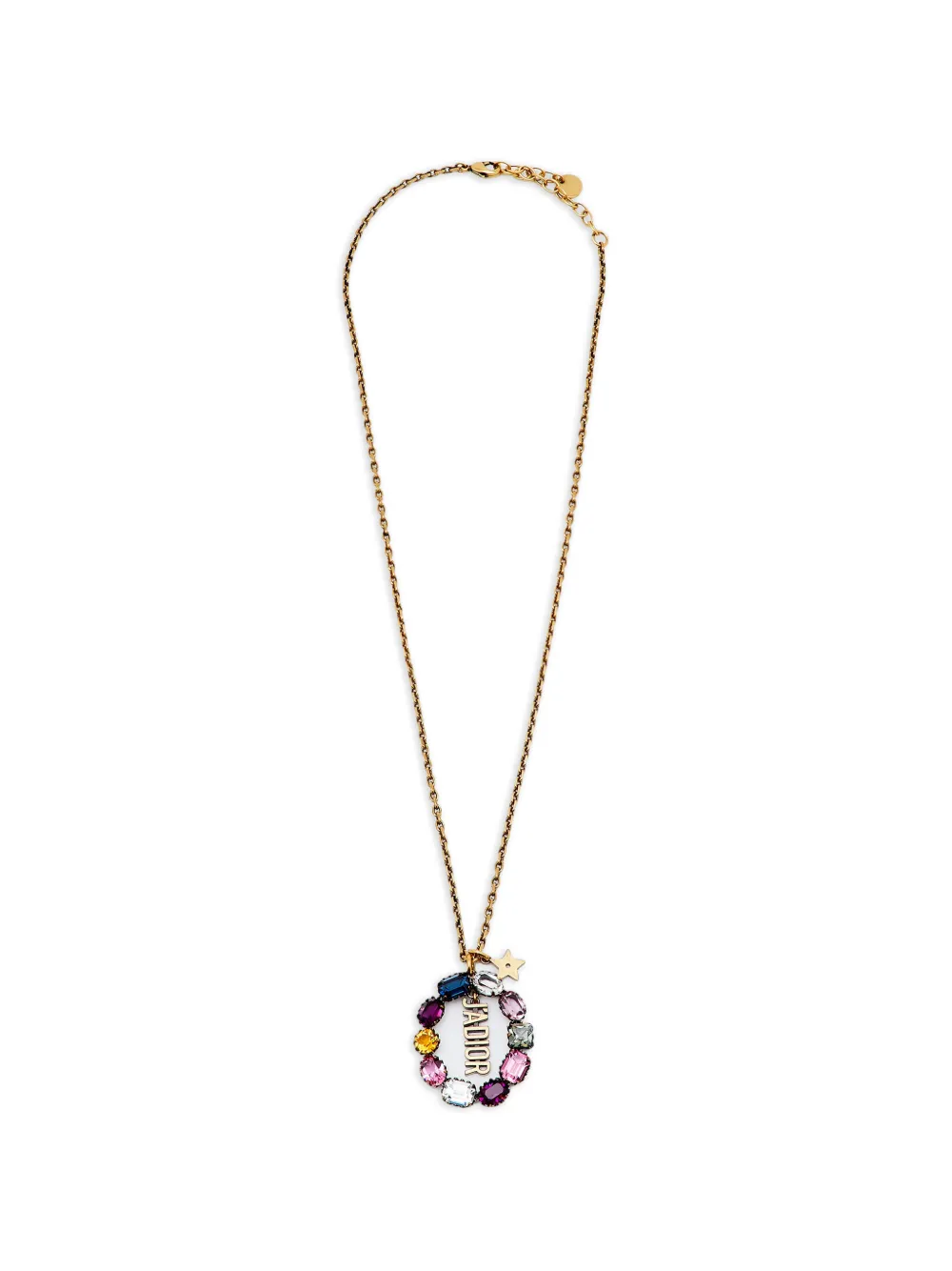 Christian Dior Pre-Owned J'Adior crystal pendant necklace - Oro