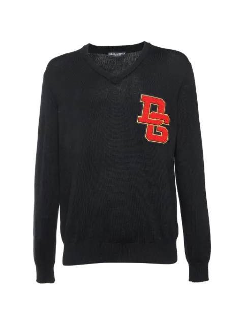 Dolce & Gabbana Pre-Owned DG Logo V-neck sweatshirt