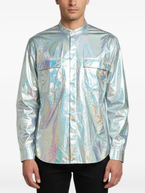 Balmain Pre-Owned holographic oversized shirt