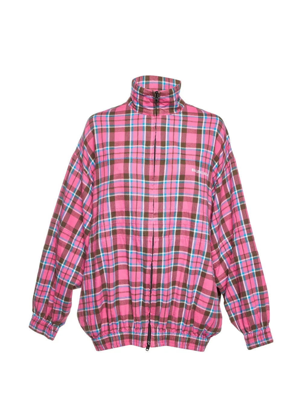 Balenciaga Pre-Owned plaid zip-up jacket - Rosa