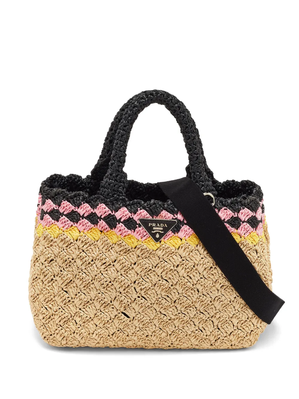 Prada Pre-Owned Borsa tote Canapa all'uncinetto - Toni neutri