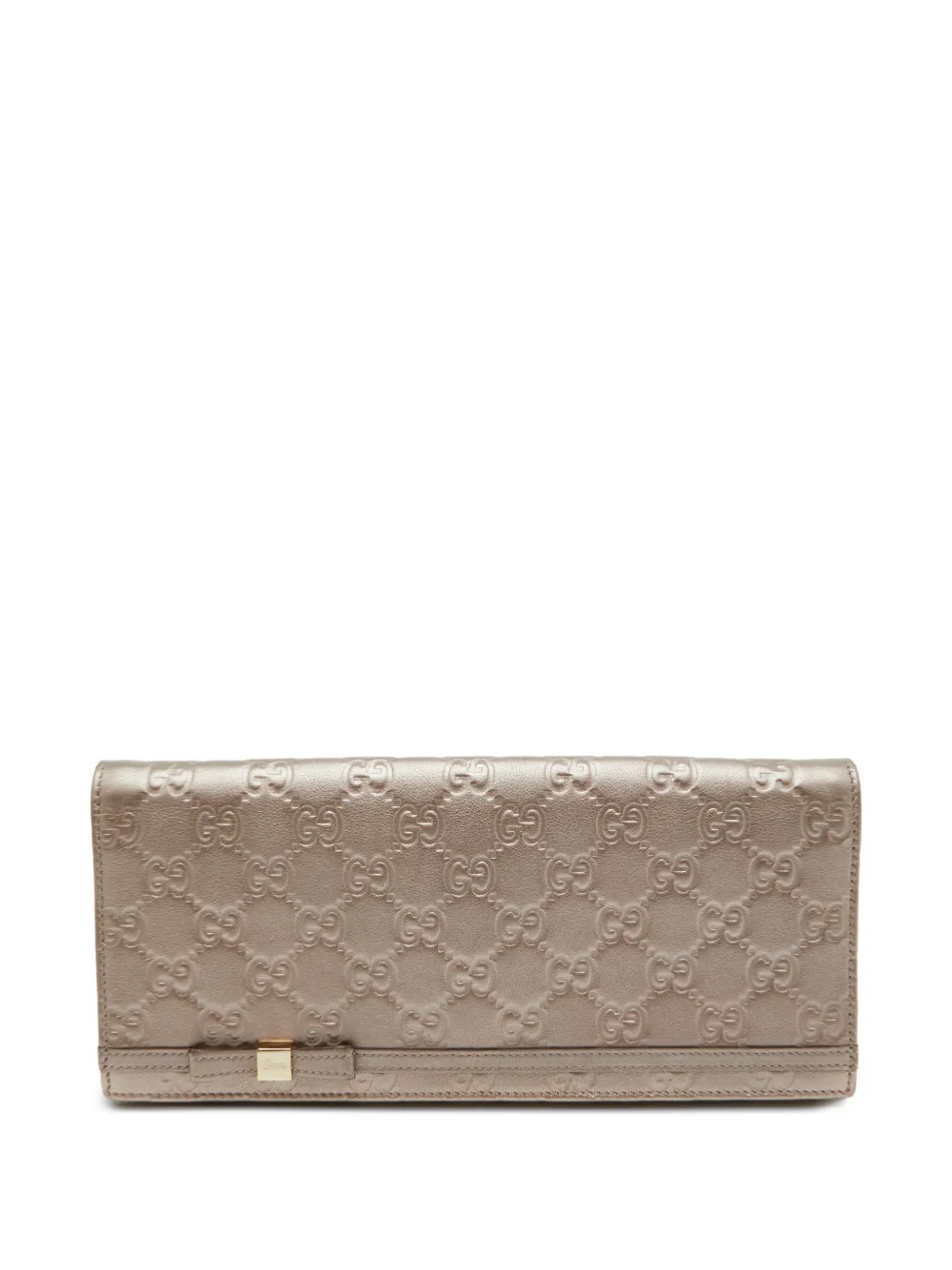 Gucci Pre-Owned Mayfair Guccissima bow continental wallet - Rosa
