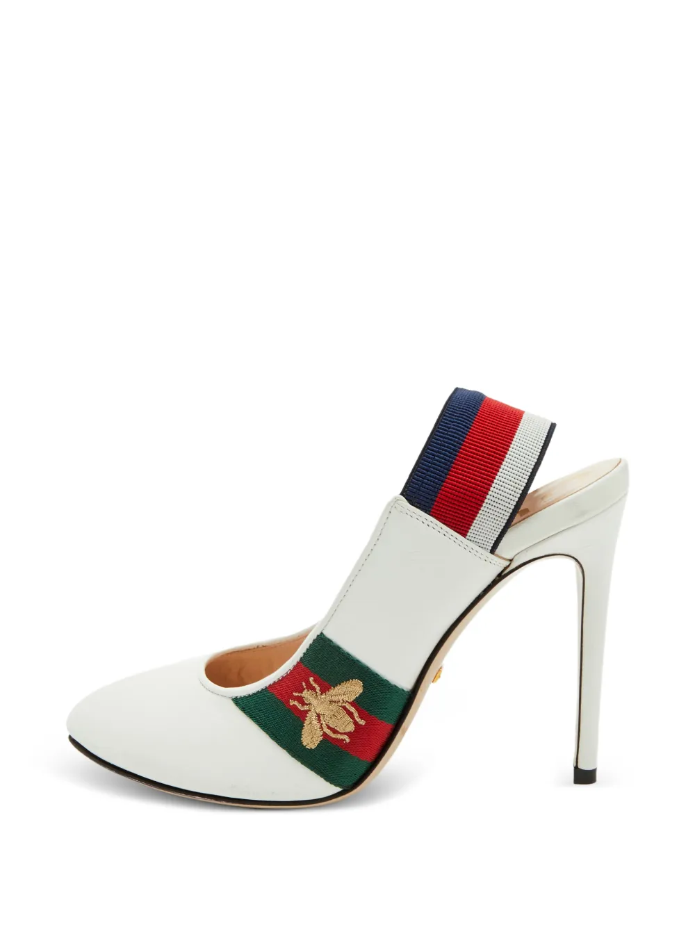 Gucci Pre-Owned Sylvie Web slingback pumps - Weiß