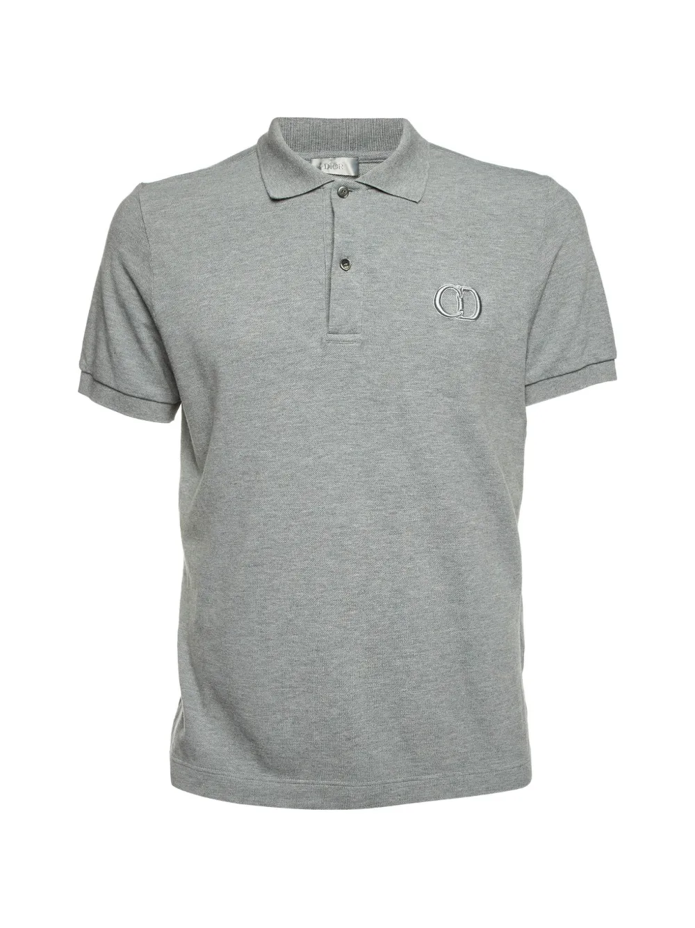 Christian Dior Pre-Owned logo-embroidered piqué polo shirt - Grey