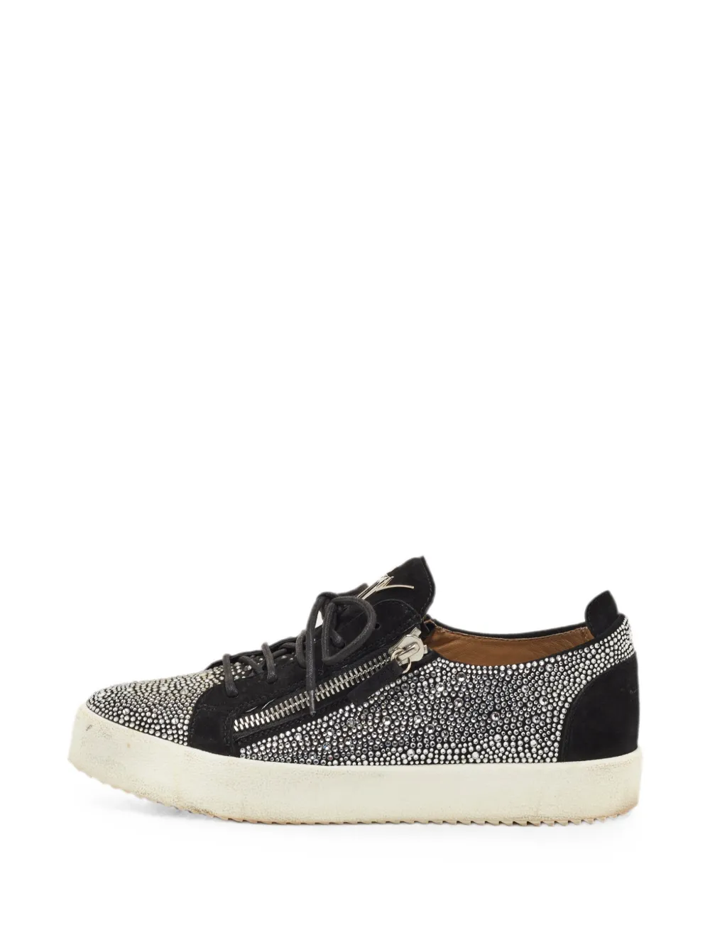 Giuseppe Zanotti Vintage Frankie crystal-embellished sneakers - Nero