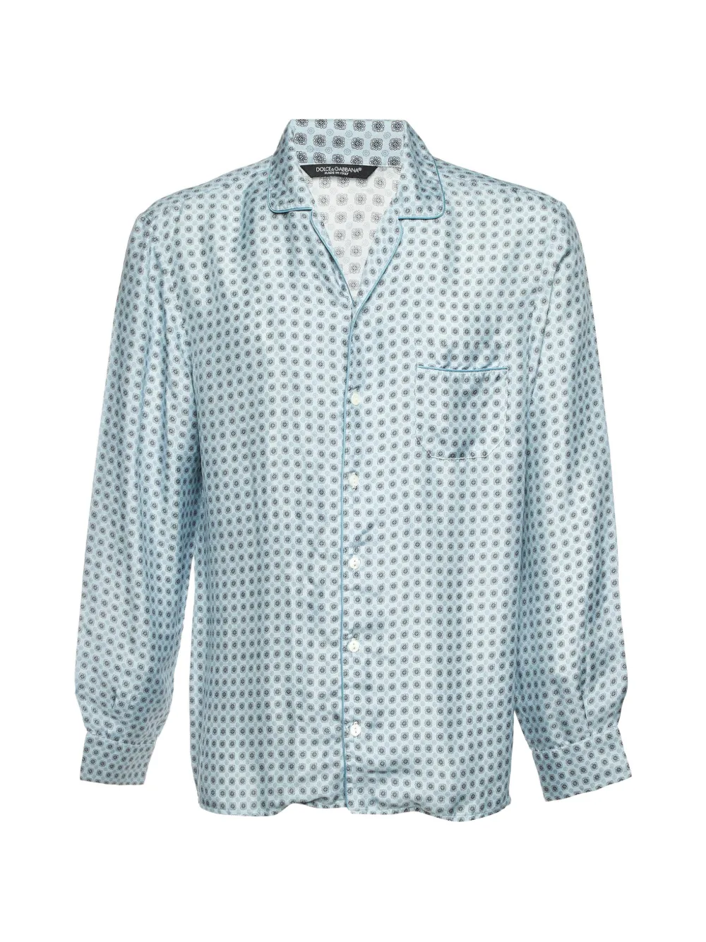 Dolce & Gabbana Pre-Owned floral-print pajamas shirt - Blu