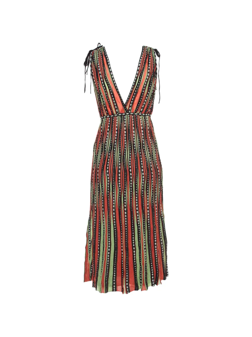 Missoni Pre-Owned Abito midi in maglia - Arancione