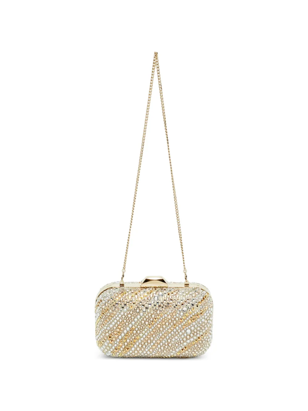 Jimmy Choo Pre-Owned Cloud crystal-embellished clutch bag - Oro