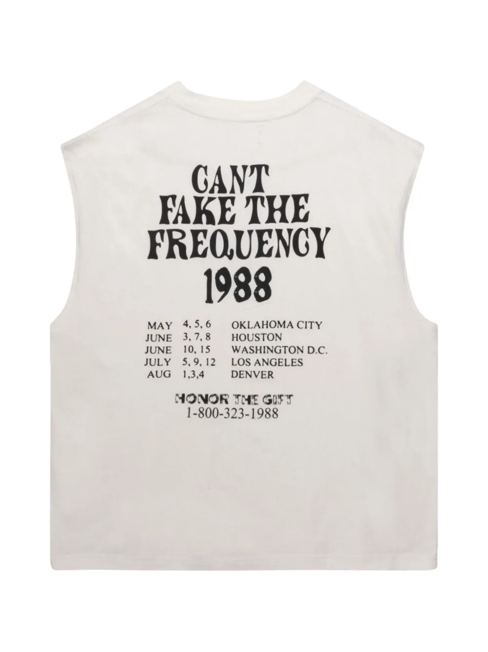 Honor The Gift Frequency tanktop met grafische print Beige