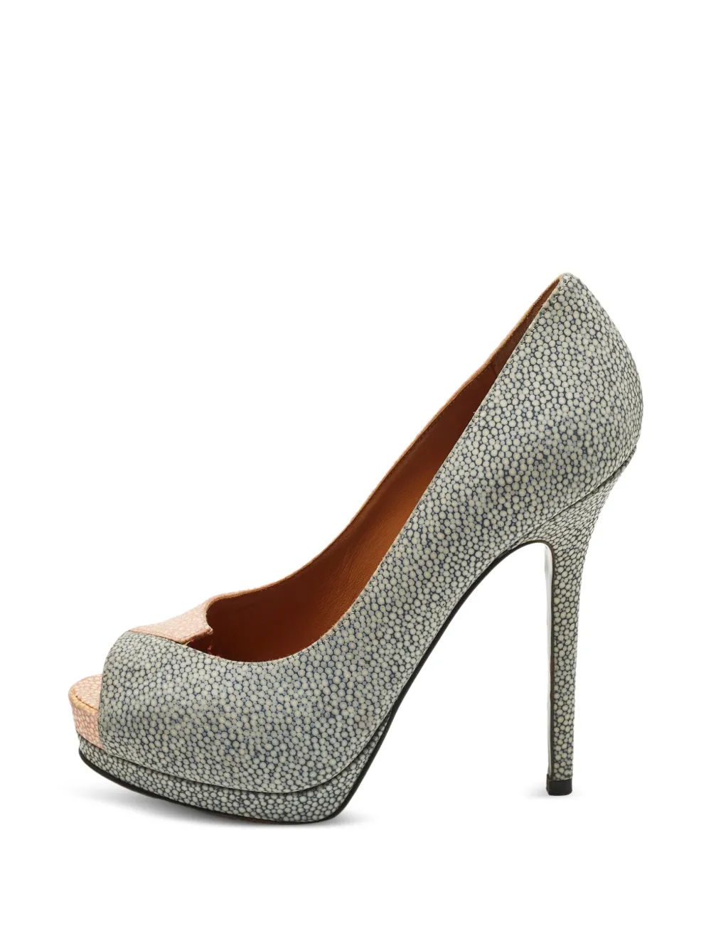 Fendi Pre-Owned Fendista peep-toe pumps - Grigio