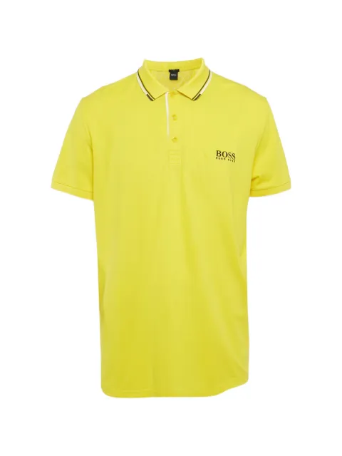 BOSS playera tipo polo de piqué