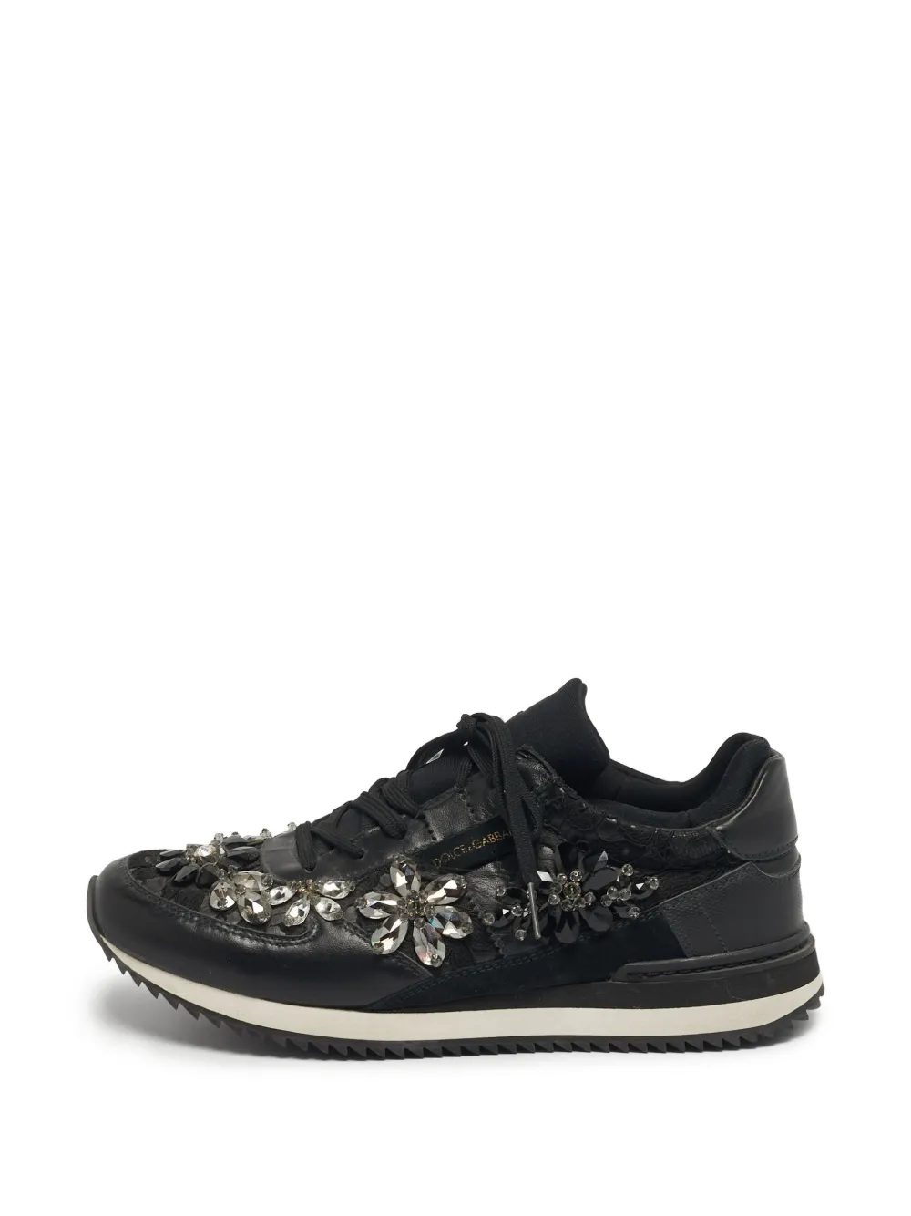 Dolce & Gabbana Pre-Owned crystal-embellished sneakers - Nero