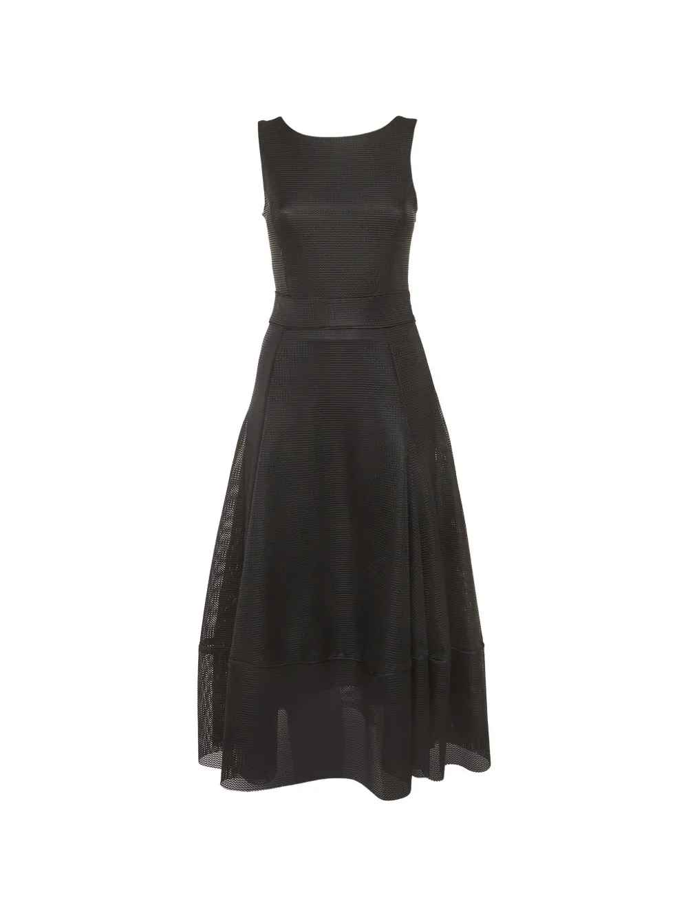 Maje Raining mesh midi dress - Nero