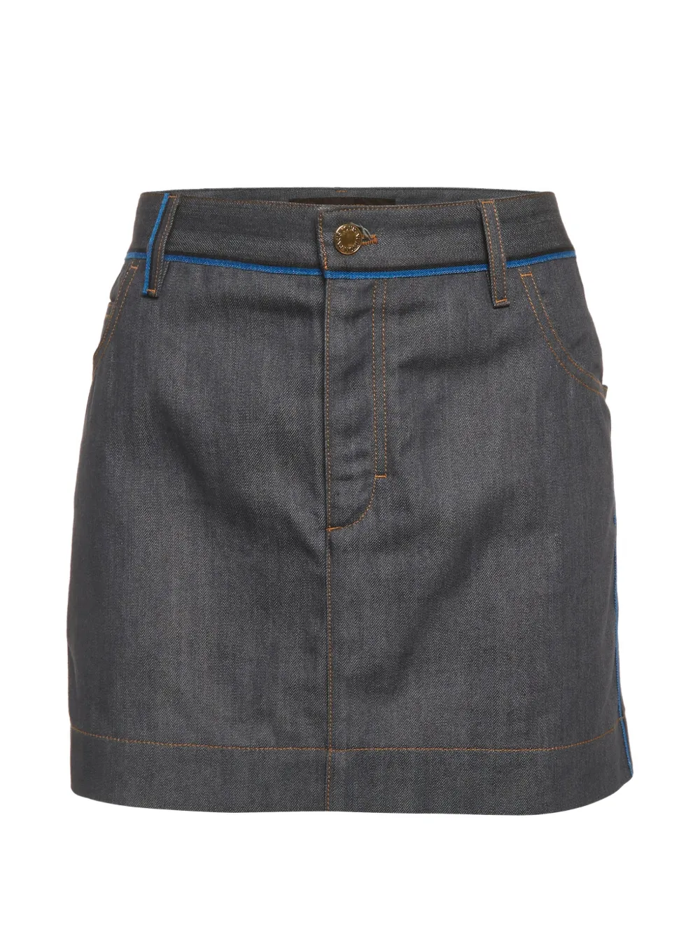 Louis Vuitton Pre-Owned contrast-stitch mini skirt - Grigio