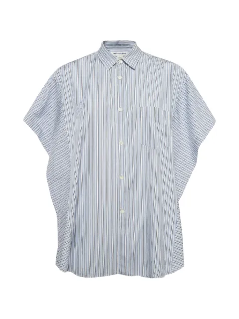 Comme Des Garçons Pre-Owned striped side-opening shirt