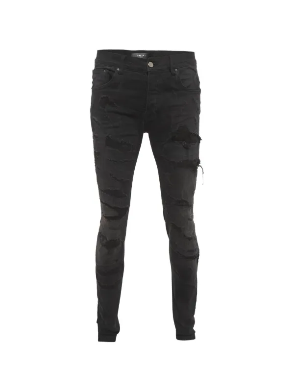 AMIRI ダメージ ジーンズ | ブラック | FARFETCH JP