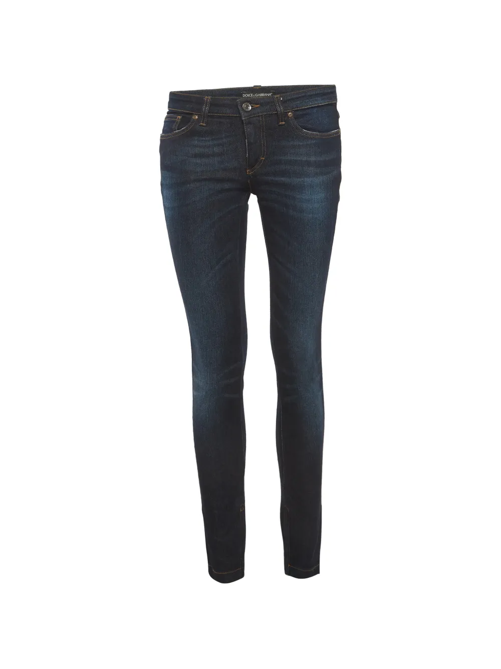 Dolce & Gabbana Pre-Owned logo plaque skinny jeans - Blu