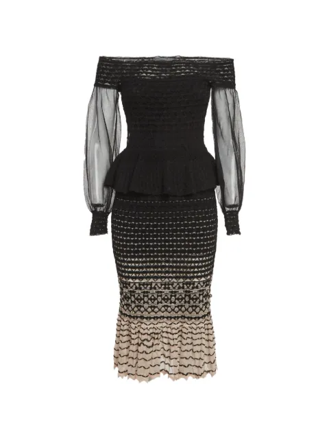Alexander McQueen Pre-Owned off-shoulder peplum midi dress