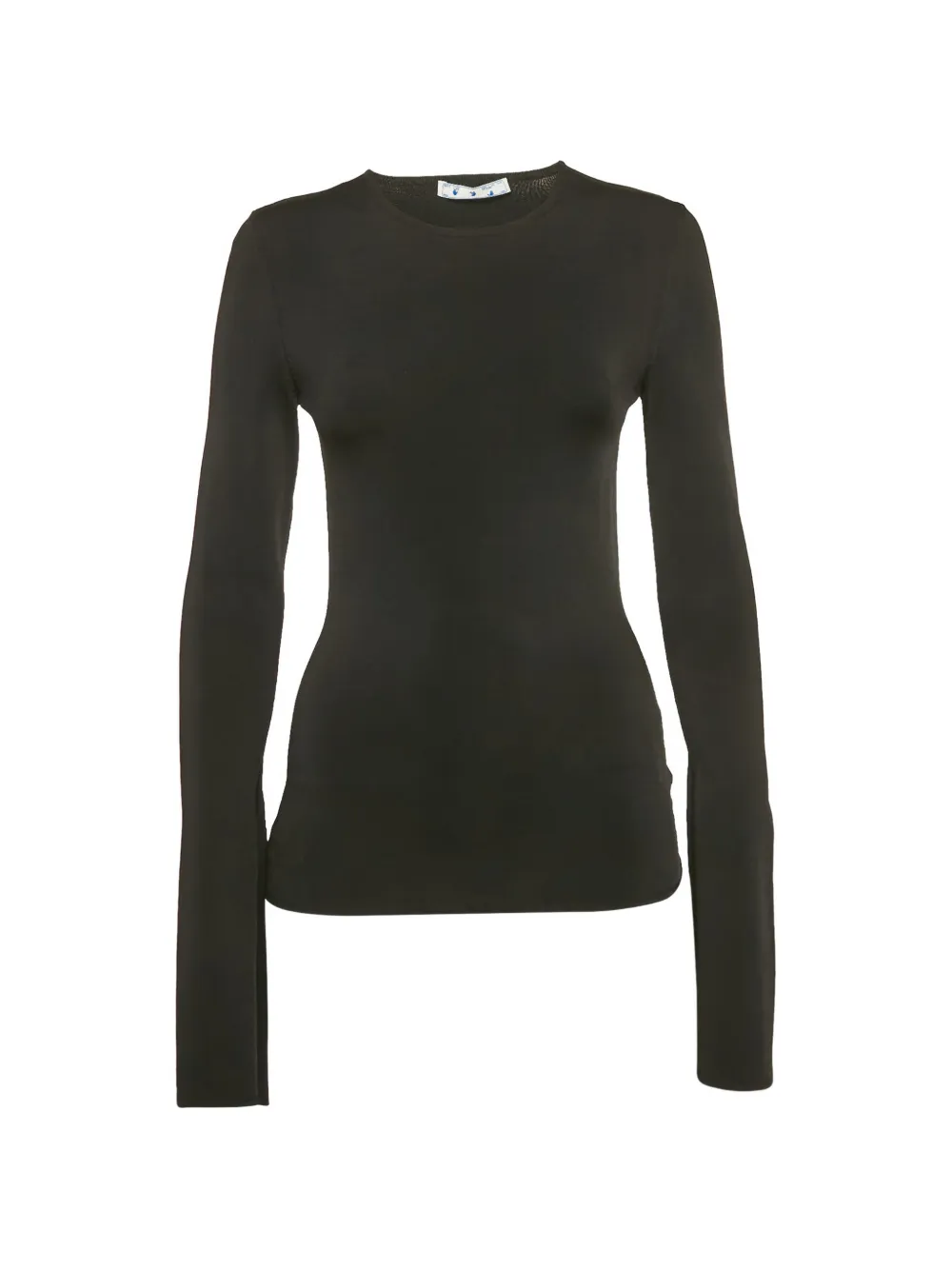 Off-White Pre-Owned rib knit back-open top - Nero