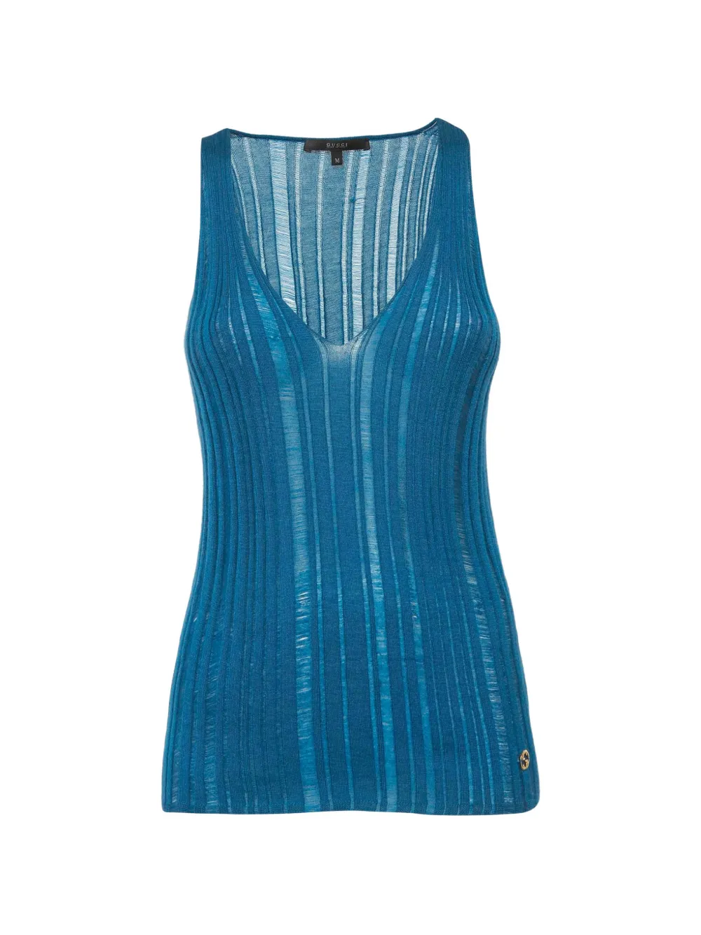 Gucci Pre-Owned Canotta a coste - Blu