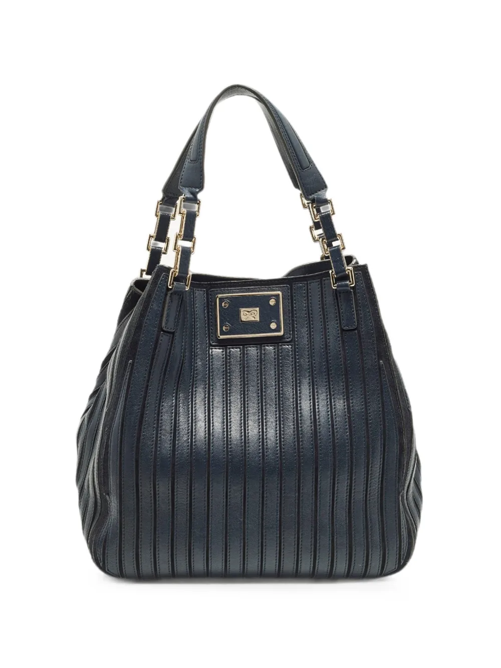 Anya Hindmarch Belvedere striped tote bag - Blu