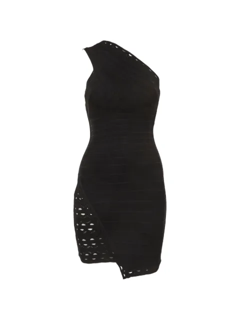 Hervé Léger Pre-Owned one-shoulder bandage mini dress