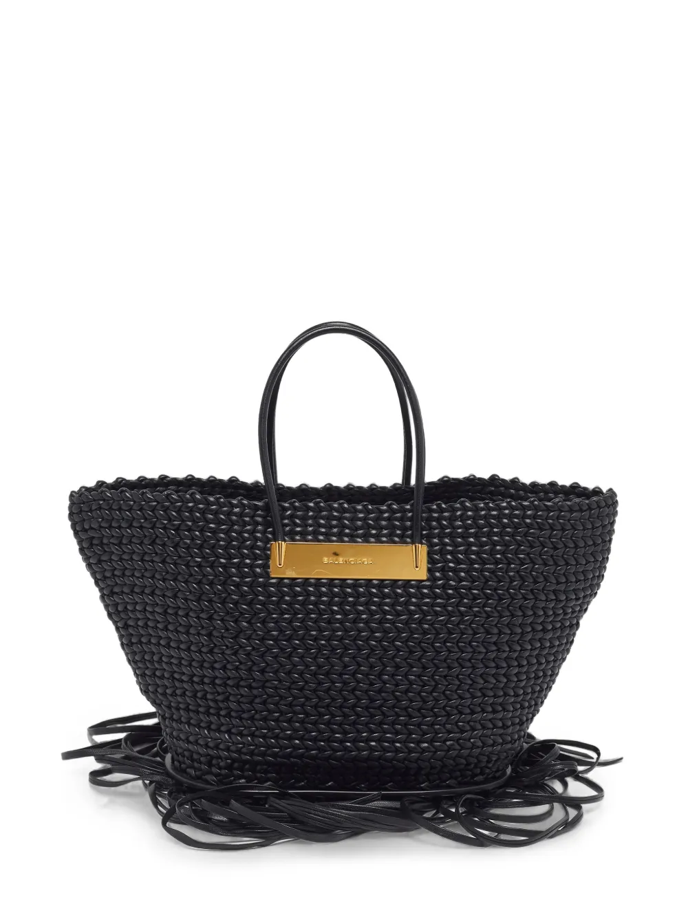 Balenciaga Pre-Owned Borsa tote con frange - Nero