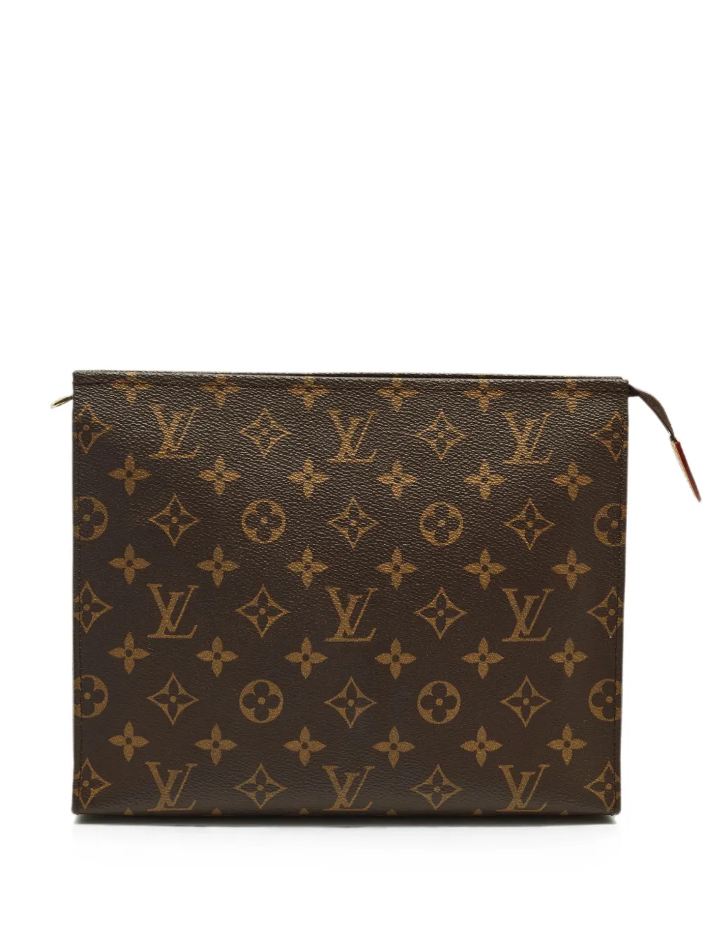 Pre-owned Louis Vuitton Monogram-pattern Clutch Bag In Brown