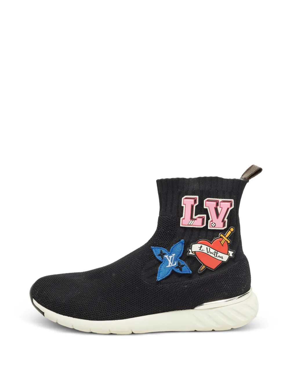 Louis Vuitton Pre-Owned Sock-Sneakers mit Patch-Detail - Schwarz