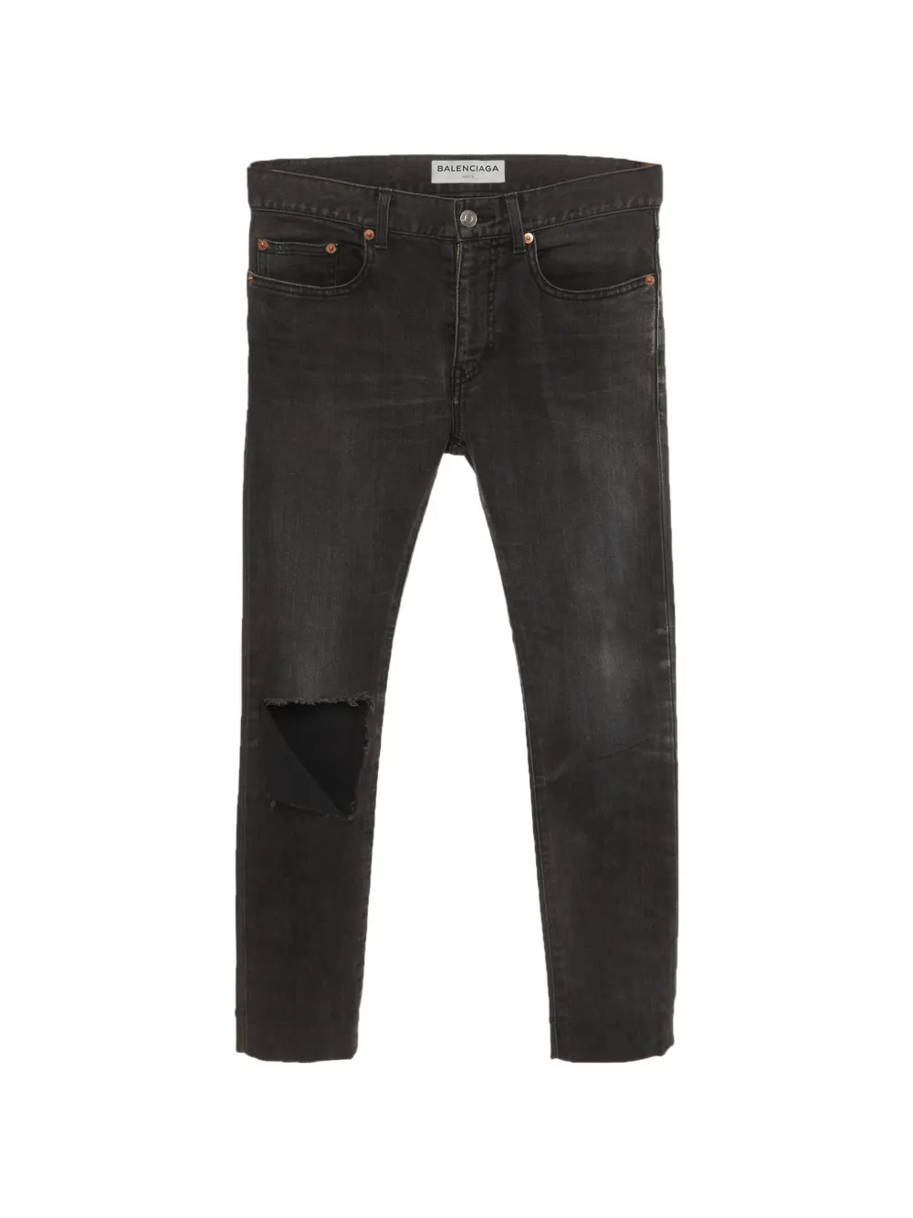 Balenciaga Pre-Owned ripped skinny jeans - Grigio