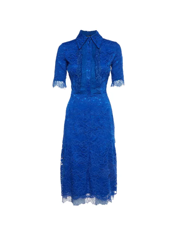 blue guipure lace dress Royal Blue Guipure Lace