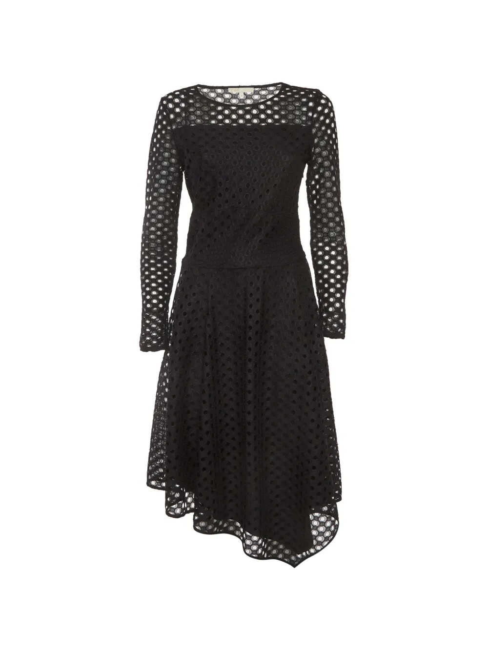 Maje eyelet lace midi dress - Nero