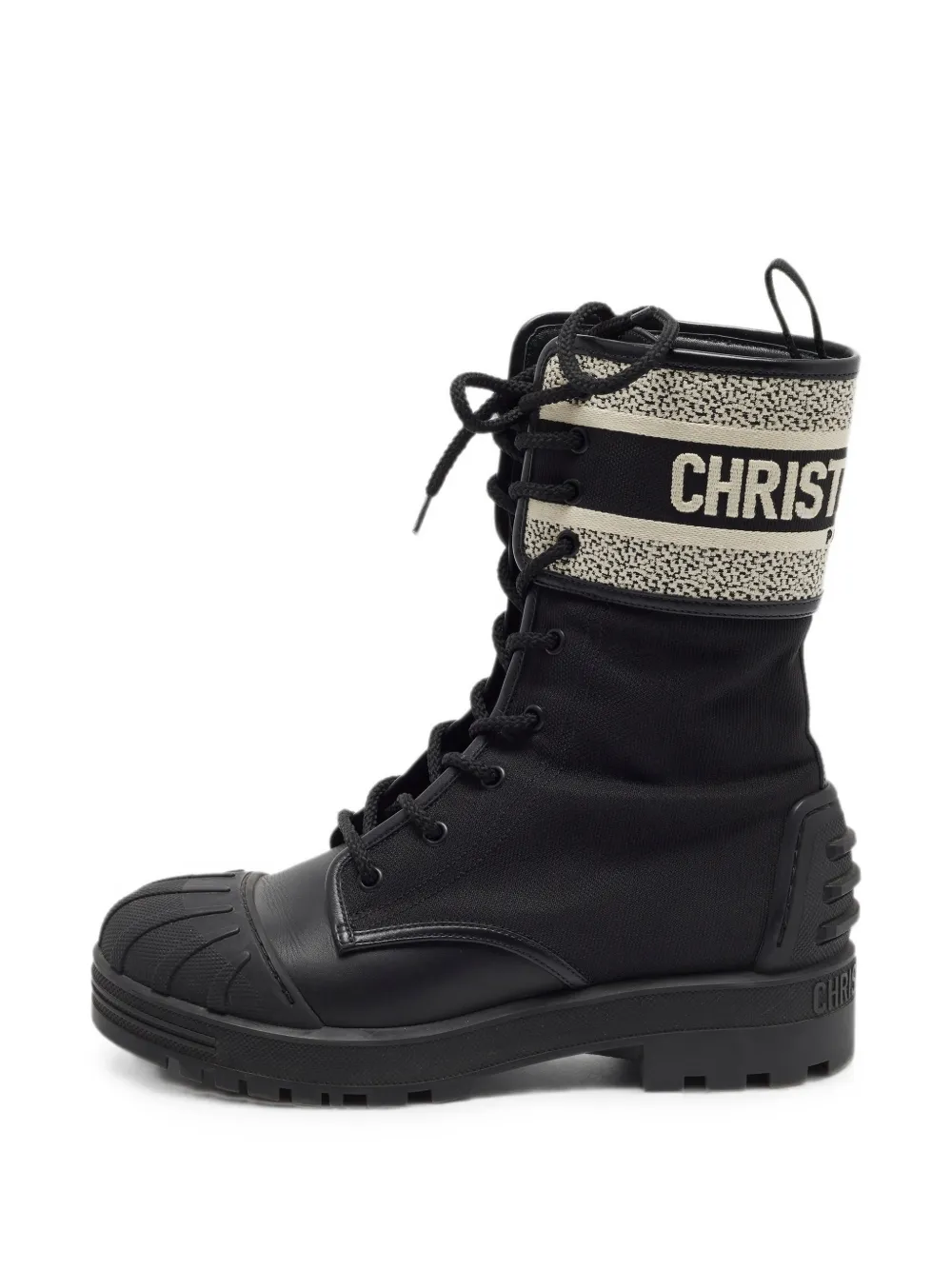 Christian Dior Pre-Owned D-Major lace-up combat boots - Schwarz