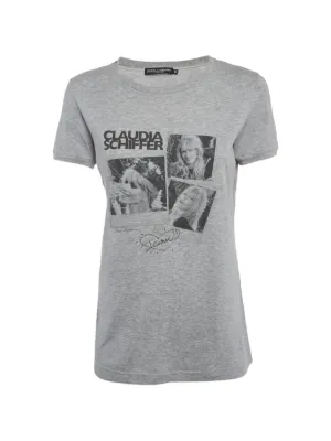 D&G × Monica Bellucci Photo Print T Dolce & Gabbana Pre-Owned Monica Bellucci-print T-shirt | White