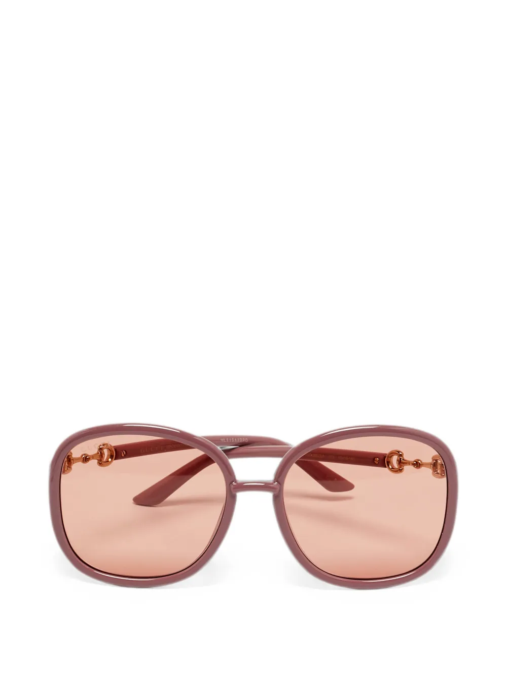 Gucci Pre-Owned Horsebit oversized sunglasses - Rosa