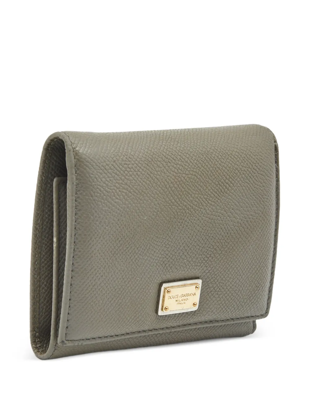 Dolce & Gabbana Pre-Owned logo-plaque tri-fold wallet - Grigio