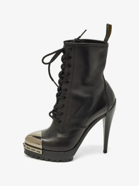 Casadei Vintage metal-toe platform ankle boots