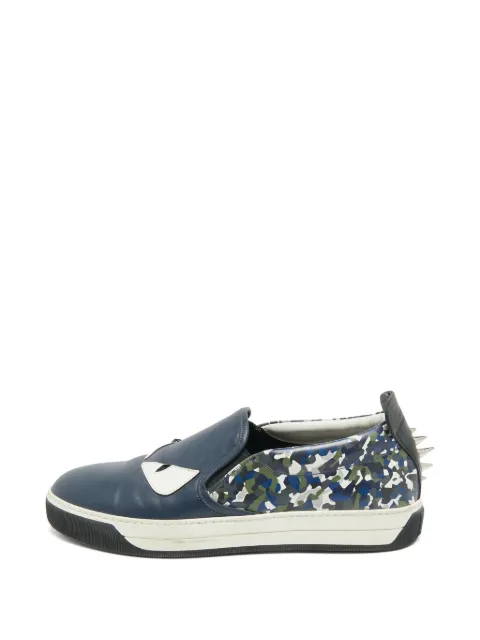 Fendi Pre-Owned Monster Eyes slip-on sneakers