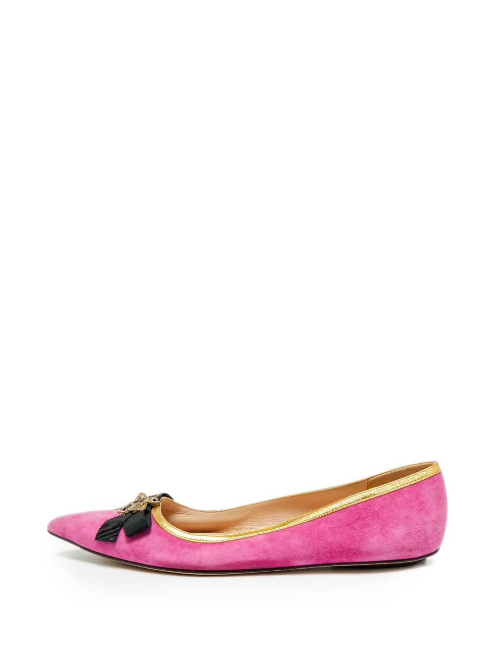 Gucci Pre-Owned bow-embellished ballet flats - Rosa