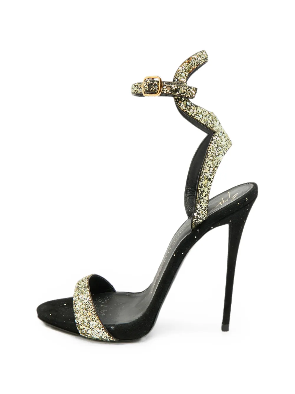 Giuseppe Zanotti Vintage glitter ankle-strap sandals - Nero